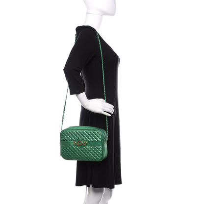 Gucci Laminated Nappa Trapuntata Small Zumi Shoulder Bag Jasmine Green 2 of 10