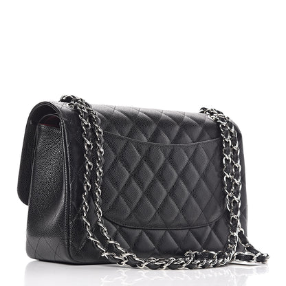 Chanel Caviar Quilted Jumbo Double Flap Black 3 of 12