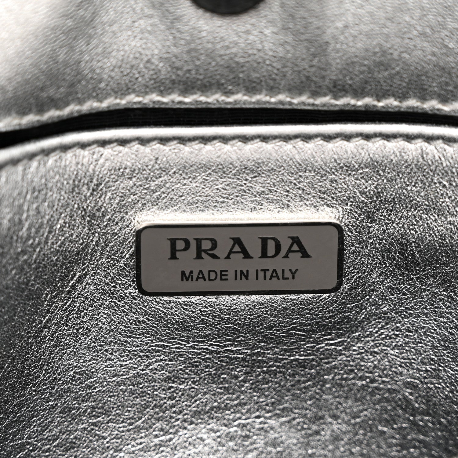Prada Spazzolato Cleo Shoulder Bag Argento 6 of 11