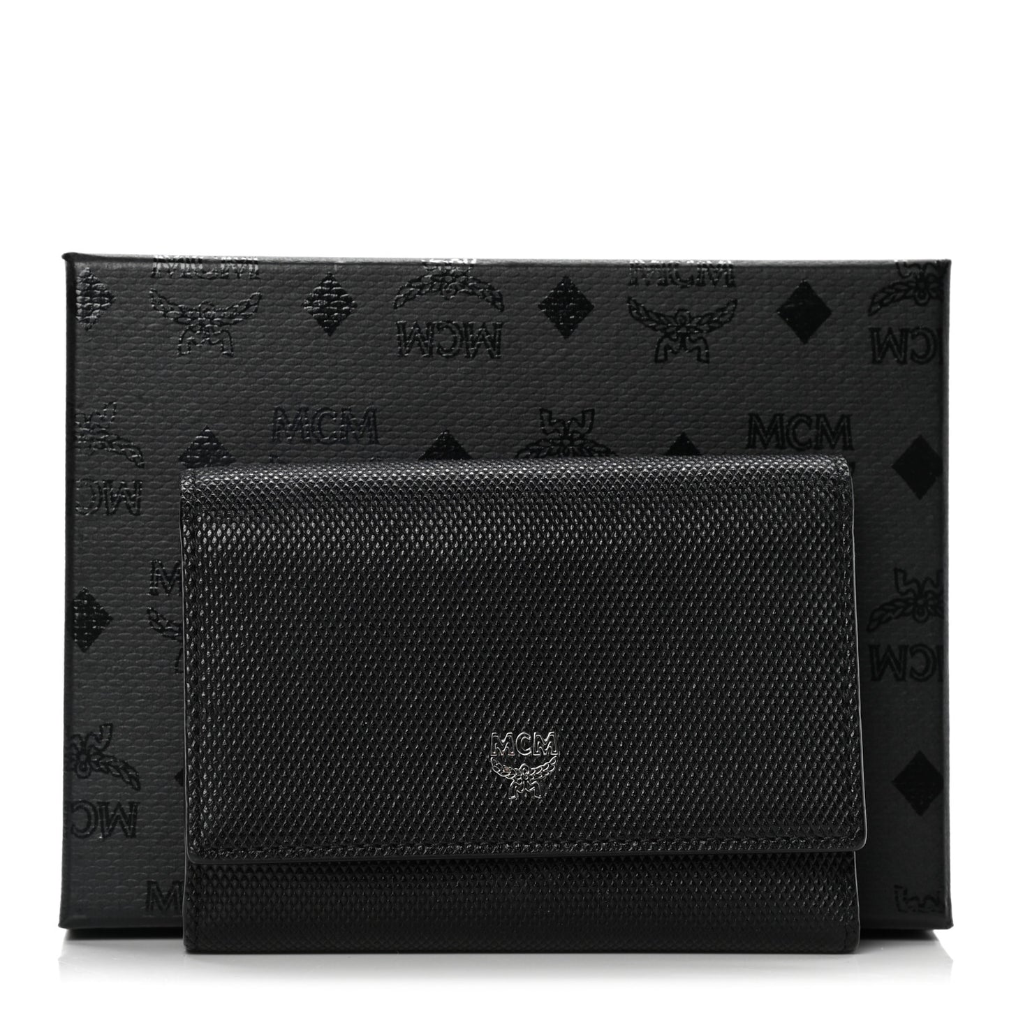 Saffiano Tri-Fold Wallet Black
