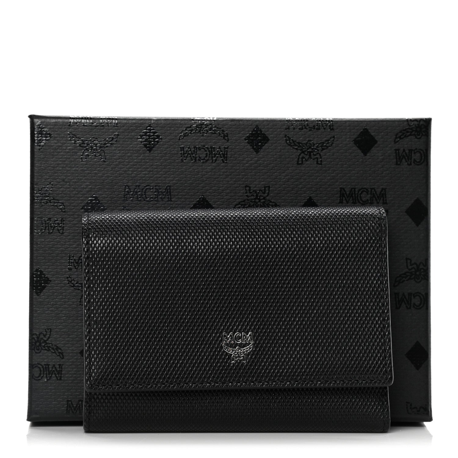 MCM Saffiano Tri-Fold Wallet Black 7 of 7