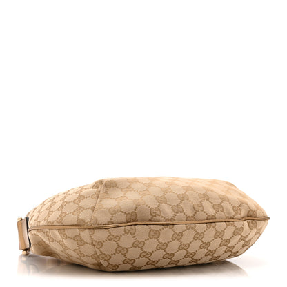 Gucci Monogram Web Medium Half Moon Hobo Gold Pink 4 of 10