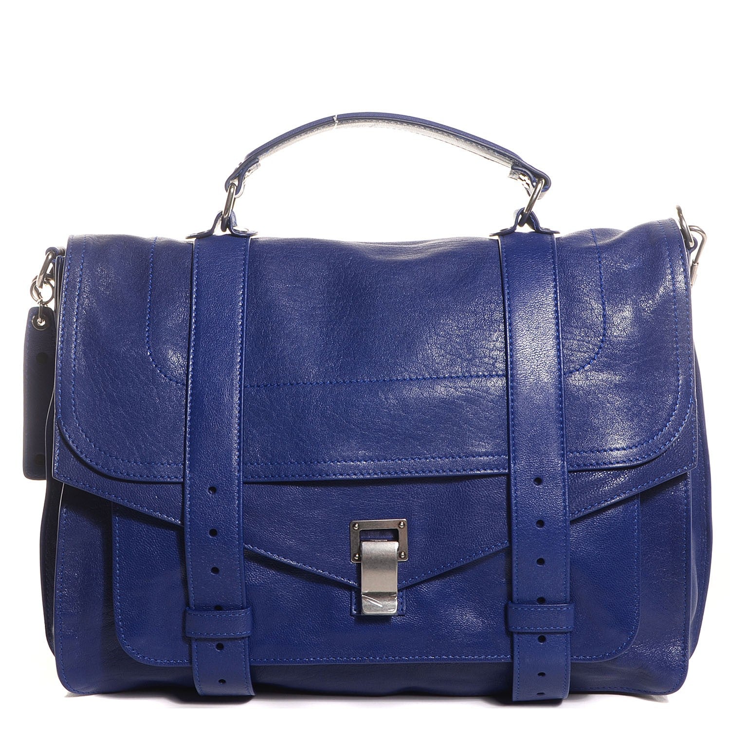 Proenza Schouler Lambskin PS1 Large Satchel Cobalt 1 of 13