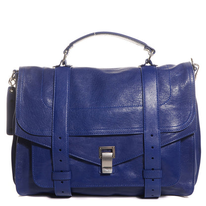 Proenza Schouler Lambskin PS1 Large Satchel Cobalt 1 of 13