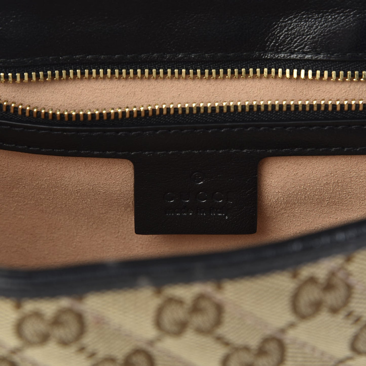 Monogram Matelasse Diagonal Small GG Marmont Shoulder Bag Beige Black
