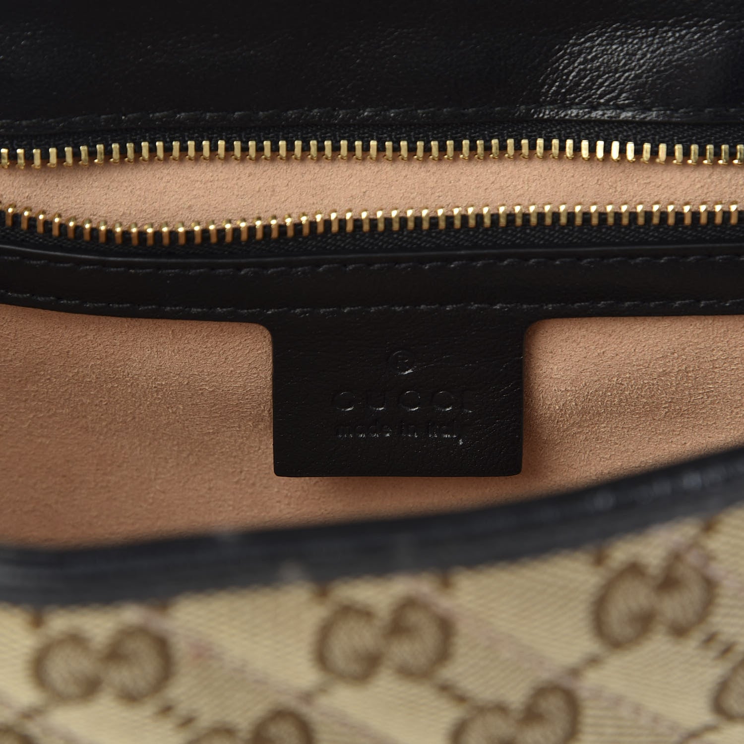 Gucci Monogram Matelasse Diagonal Small GG Marmont Shoulder Bag Beige Black 7 of 9