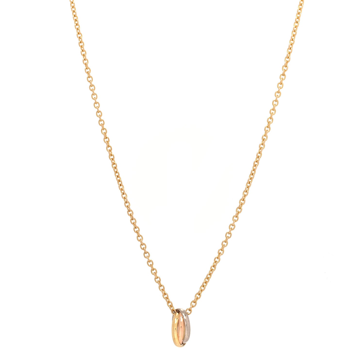 Cartier 18K Pink Yellow White Gold Baby Trinity Pendant Necklace 1 of 4