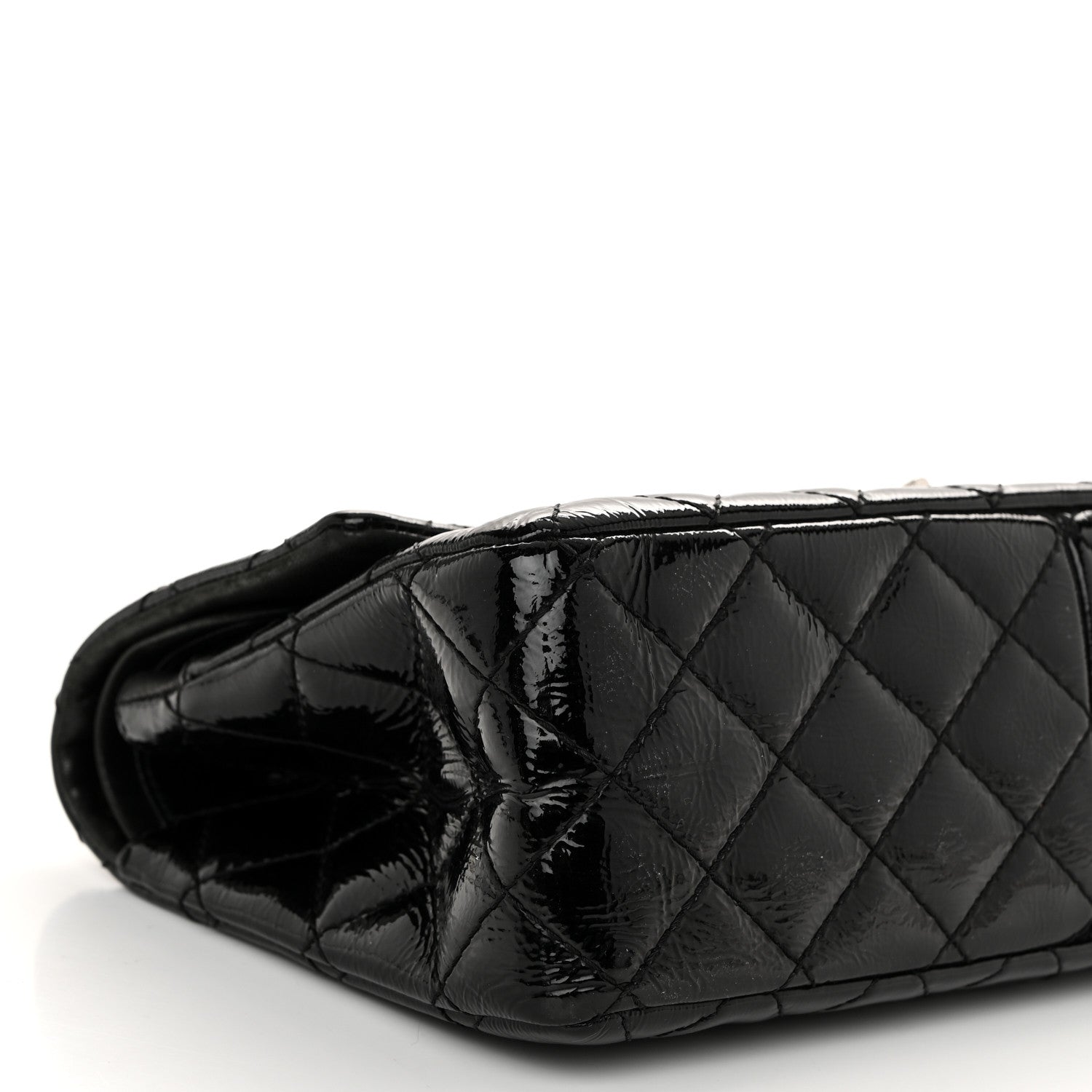 Chanel Distressed Patent Quilted 2.55 Reissue 226 Flap Black 9 of 10