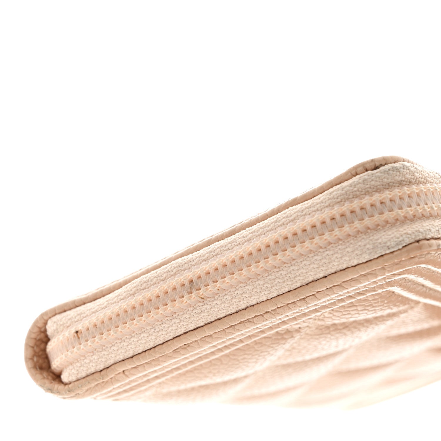 Chanel Caviar Quilted Small Boy Zip Around Wallet Beige 12 of 13