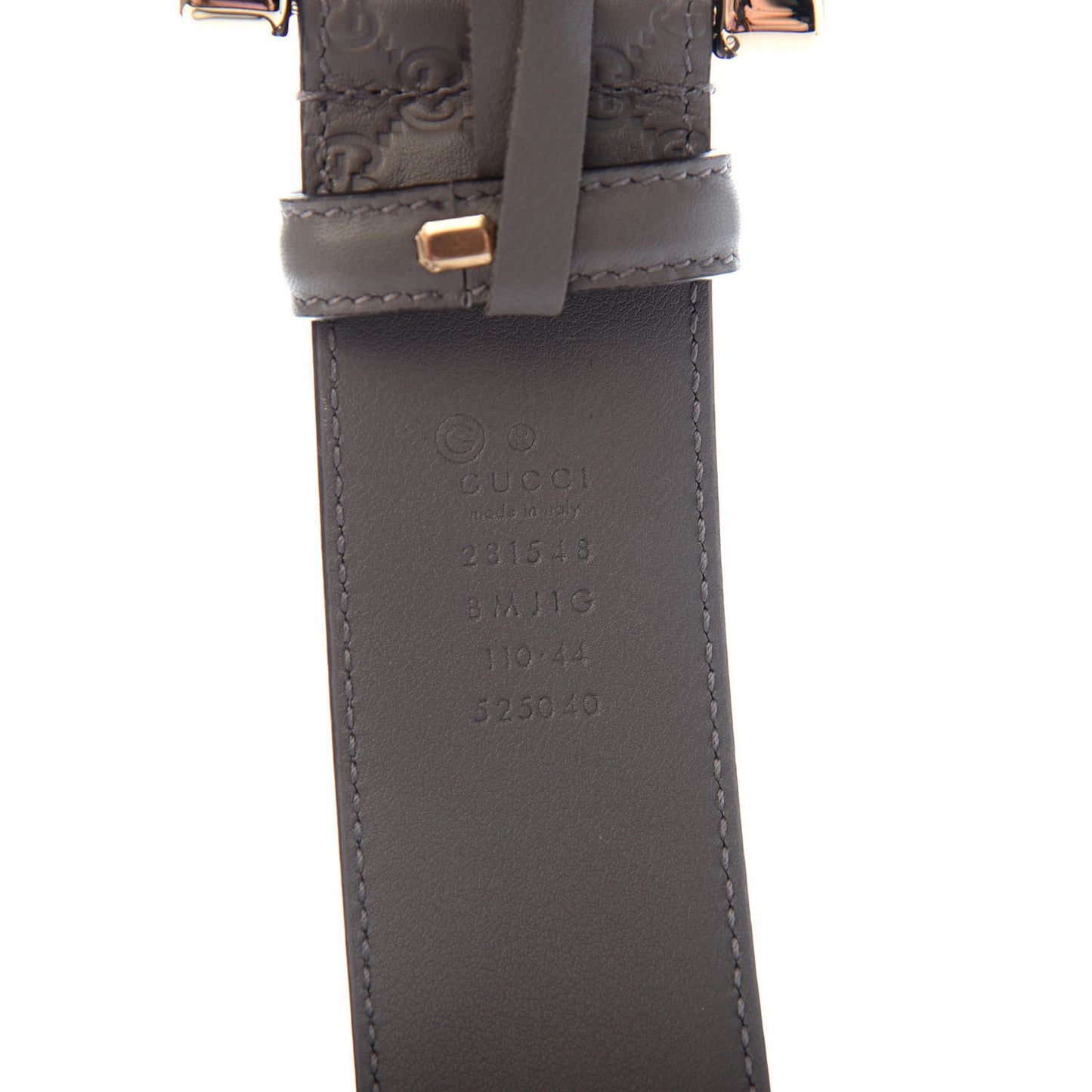 Soft Microguccissima Margaux Calfskin Belt 90 36 Loess