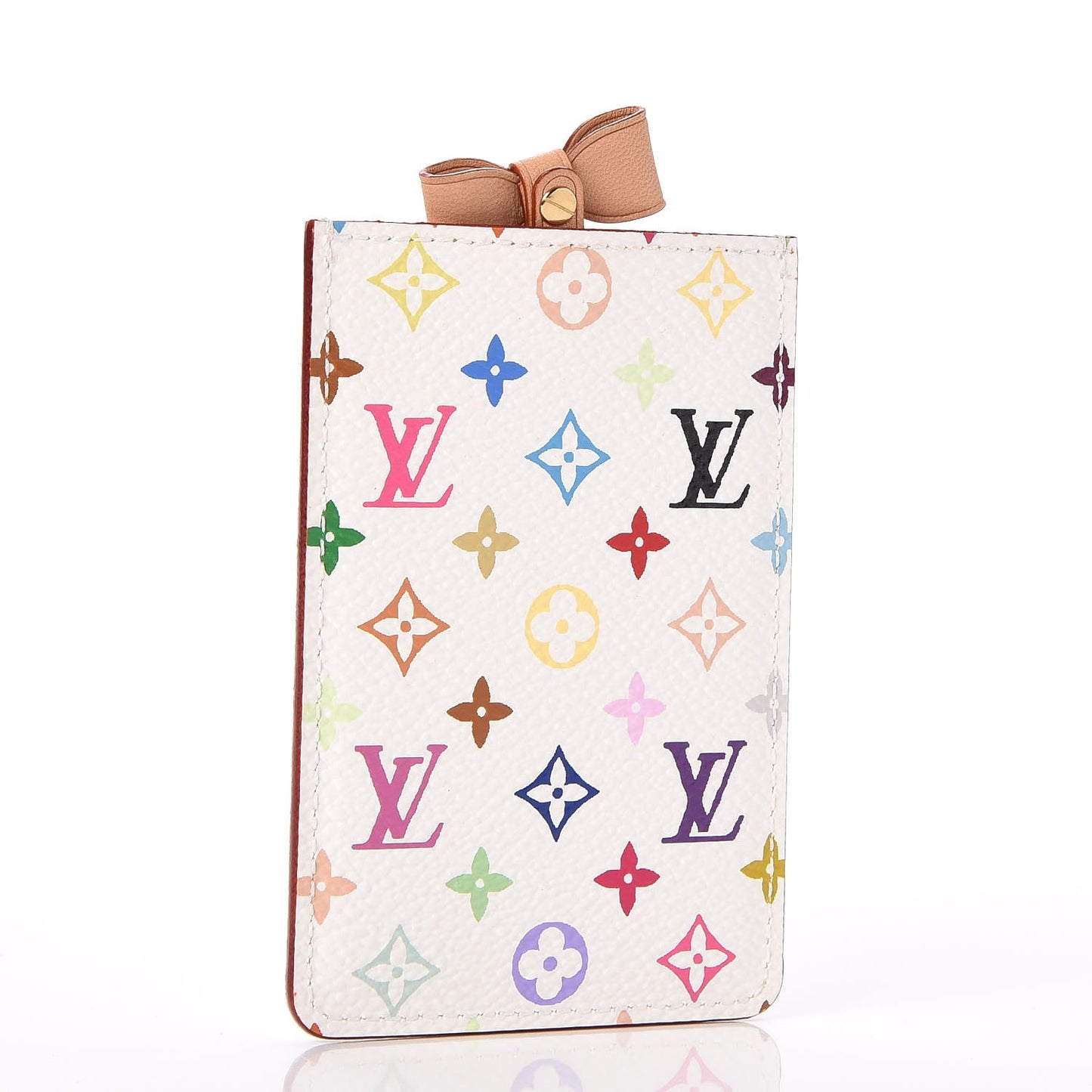 Monogram Multicolor Mirror and Case Pouch White