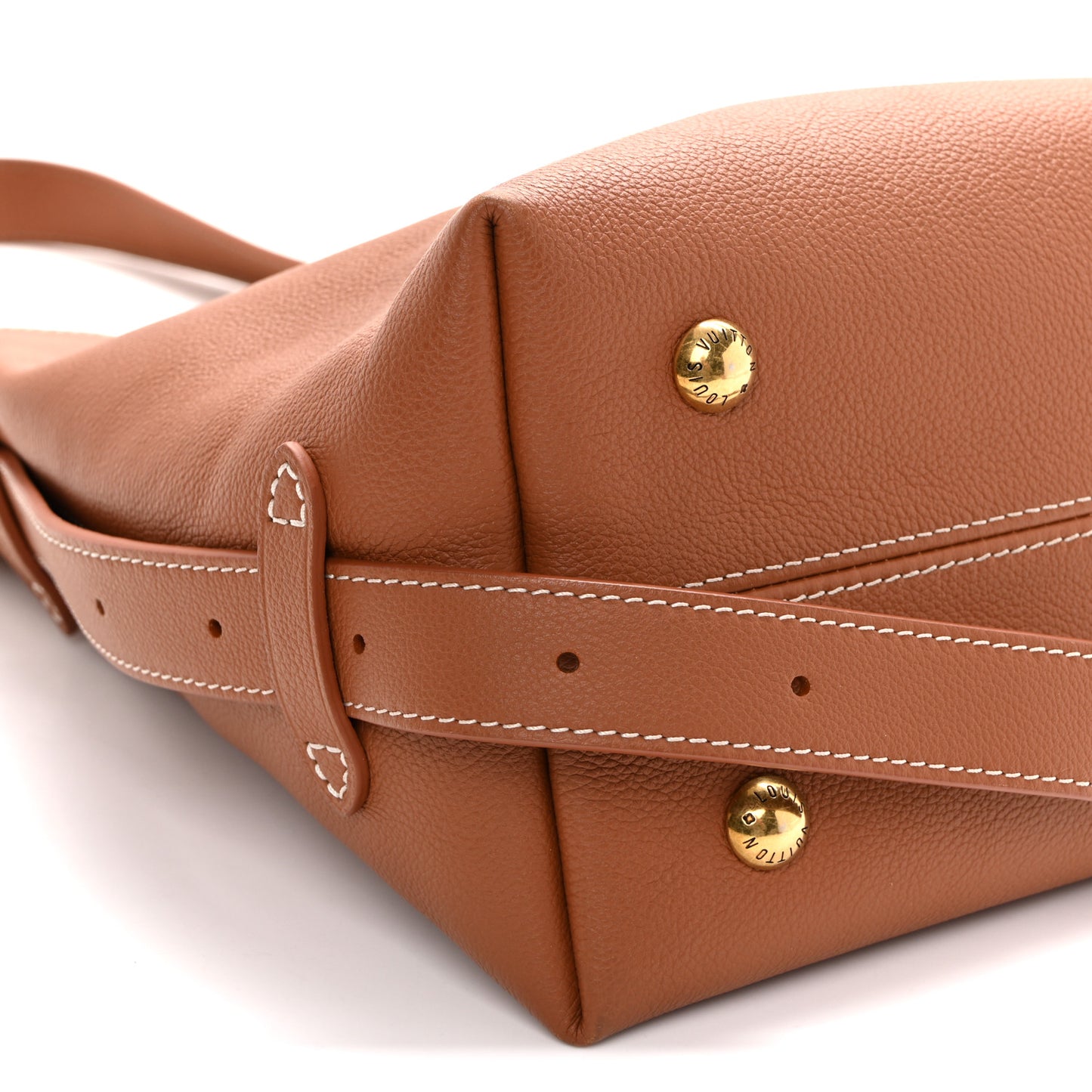 Grained Calfskin Low Key Hobo PM Cognac