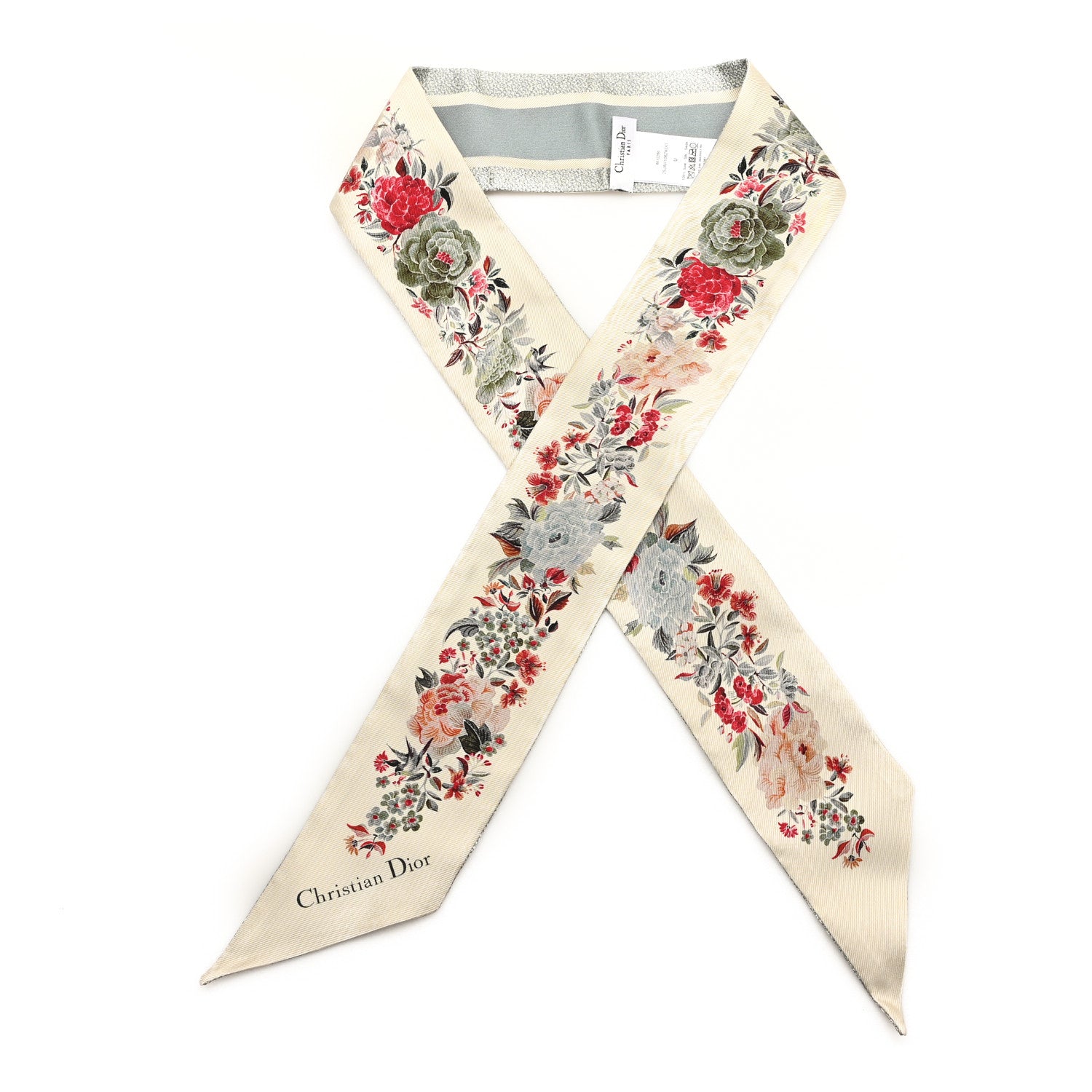 Christian Dior Silk Dior Jardin d'Hiver Mitzah Scarf Mitzah Scarf White Multicolor 1 of 3
