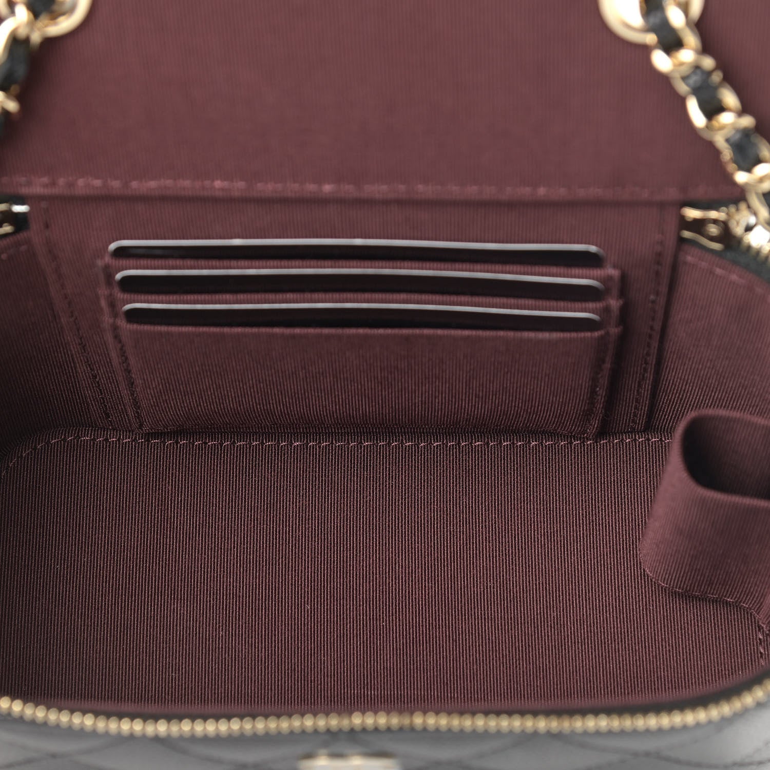 Chanel Caviar Quilted Small Vanity Case With Chain Black 5 of 9