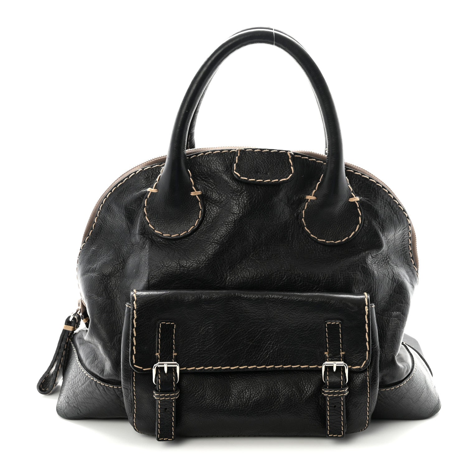 Chloe Calfskin Edith Dome Bowler Black 1 of 10
