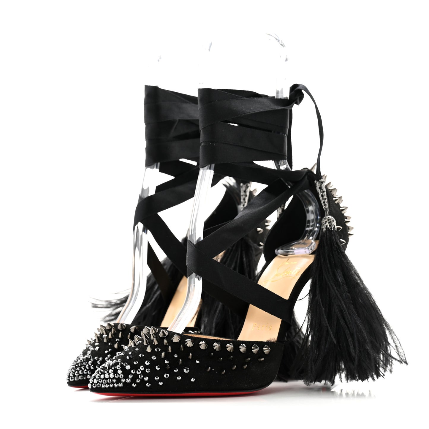 Velour Spikes Fairy 100 Pumps 37 Black