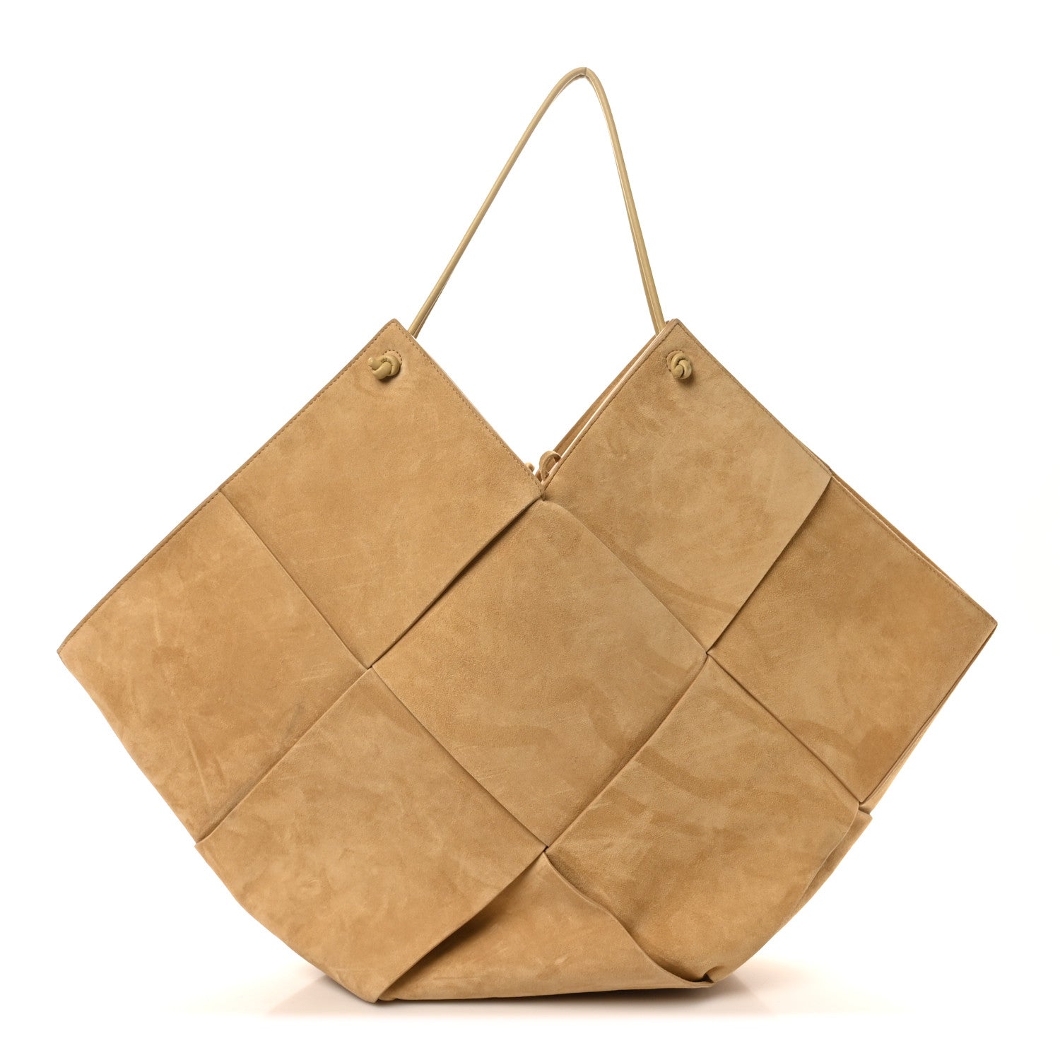 Bottega Veneta Suede Maxi Intrecciato Tote Cane Sugar Tapioca 1 of 9