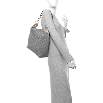 Louis Vuitton Monogram Denim Coussin Hobo MM Washed Gray 2 of 9
