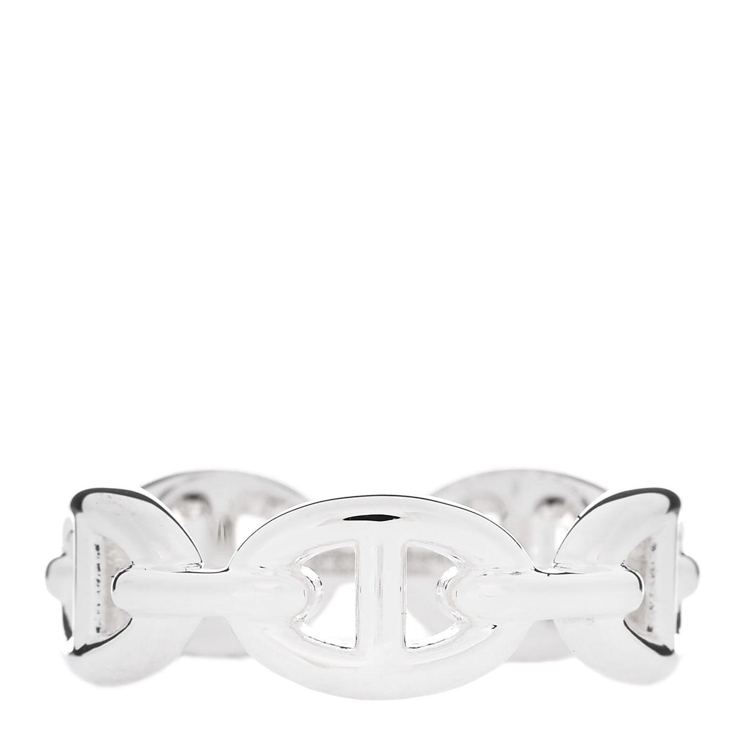 Sterling Silver PM Chaine d'Ancre Enchainee Band Ring 55 7.25
