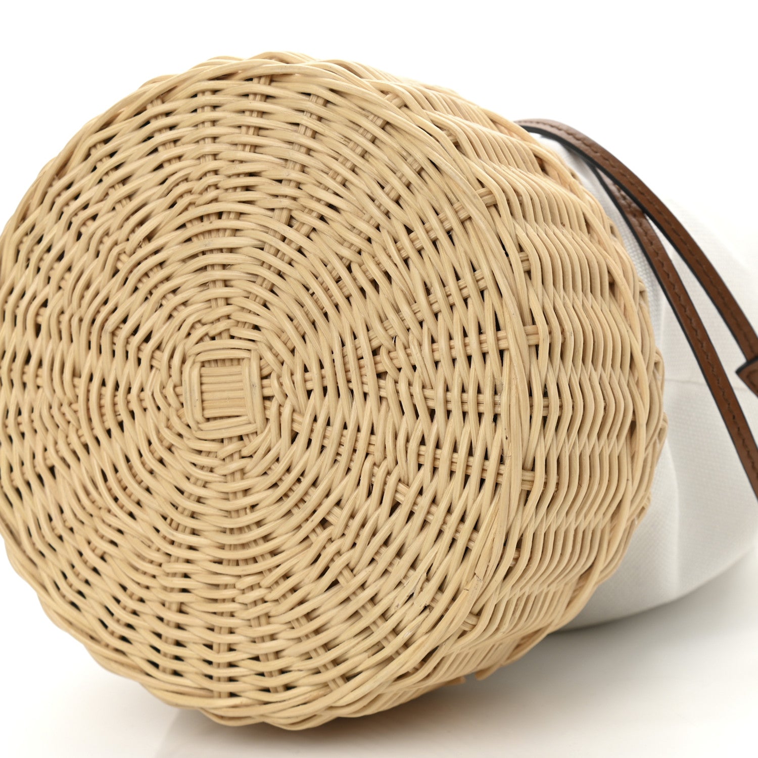 Prada Wicker Canvas Bucket Bag Naturale 11 of 14