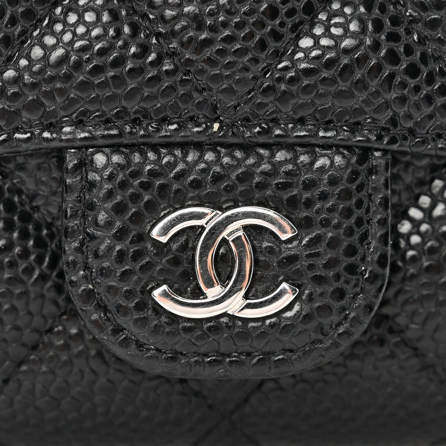Chanel Caviar Quilted Flap Card Holder Wallet Black 9 of 10