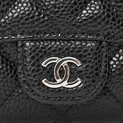Chanel Caviar Quilted Flap Card Holder Wallet Black 9 of 10