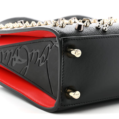 Christian Louboutin Calfskin Spikes Loubinthesky Mini Paloma Black Multicolor 9 of 11