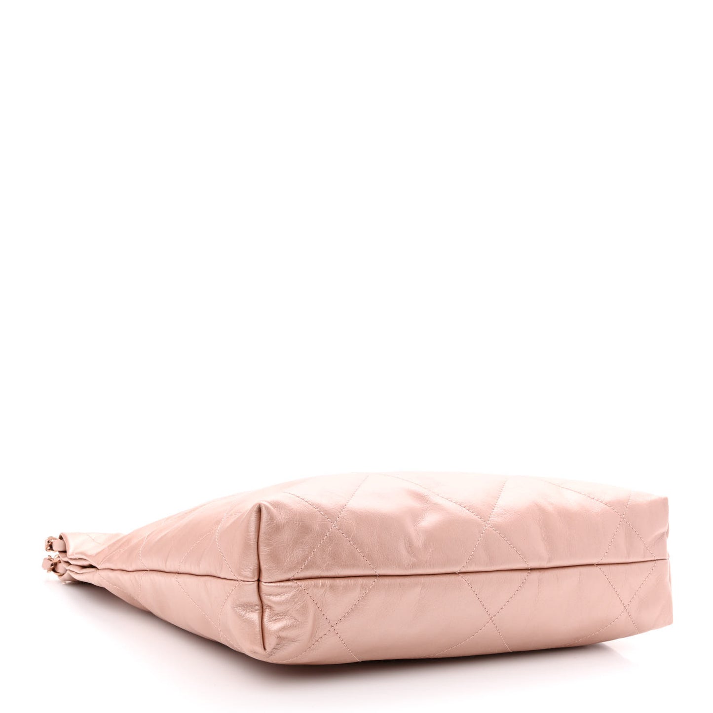 Metallic Calfskin Quilted Small Chanel 22 Pink