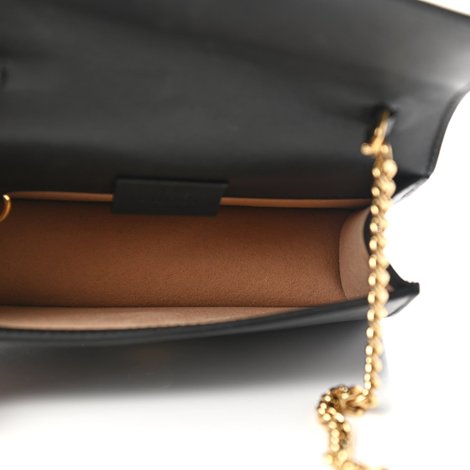 Gucci Calfskin Super Mini Sylvie Chain Shoulder Bag Black 5 of 9