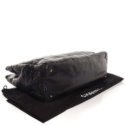 Chanel Lambskin Stitched Lax Shopping Tote Black 4 of 8