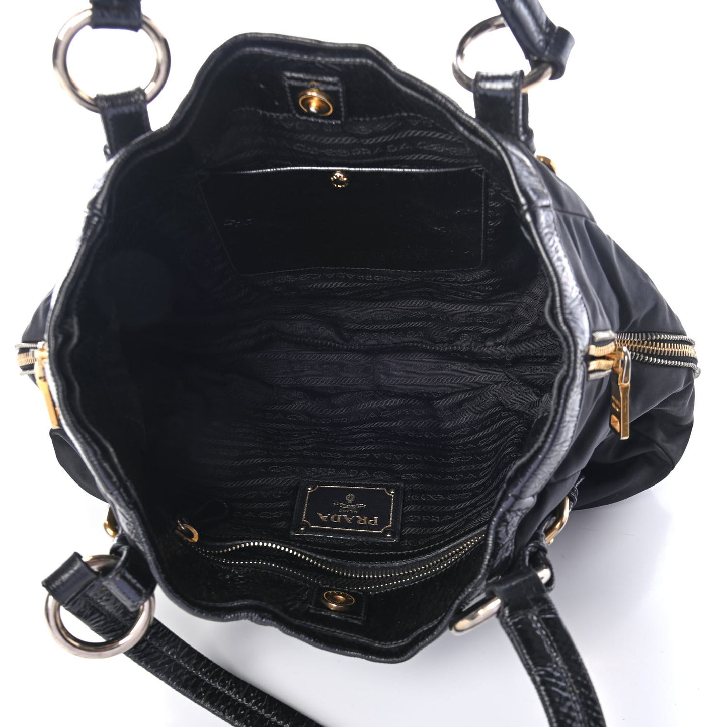 Tessuto Nylon Spazzolato Tote Black