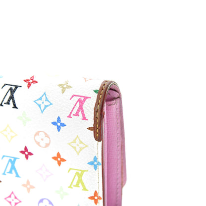 Louis Vuitton Monogram Multicolor Sarah Noeud Wallet White Litchi 10 of 11