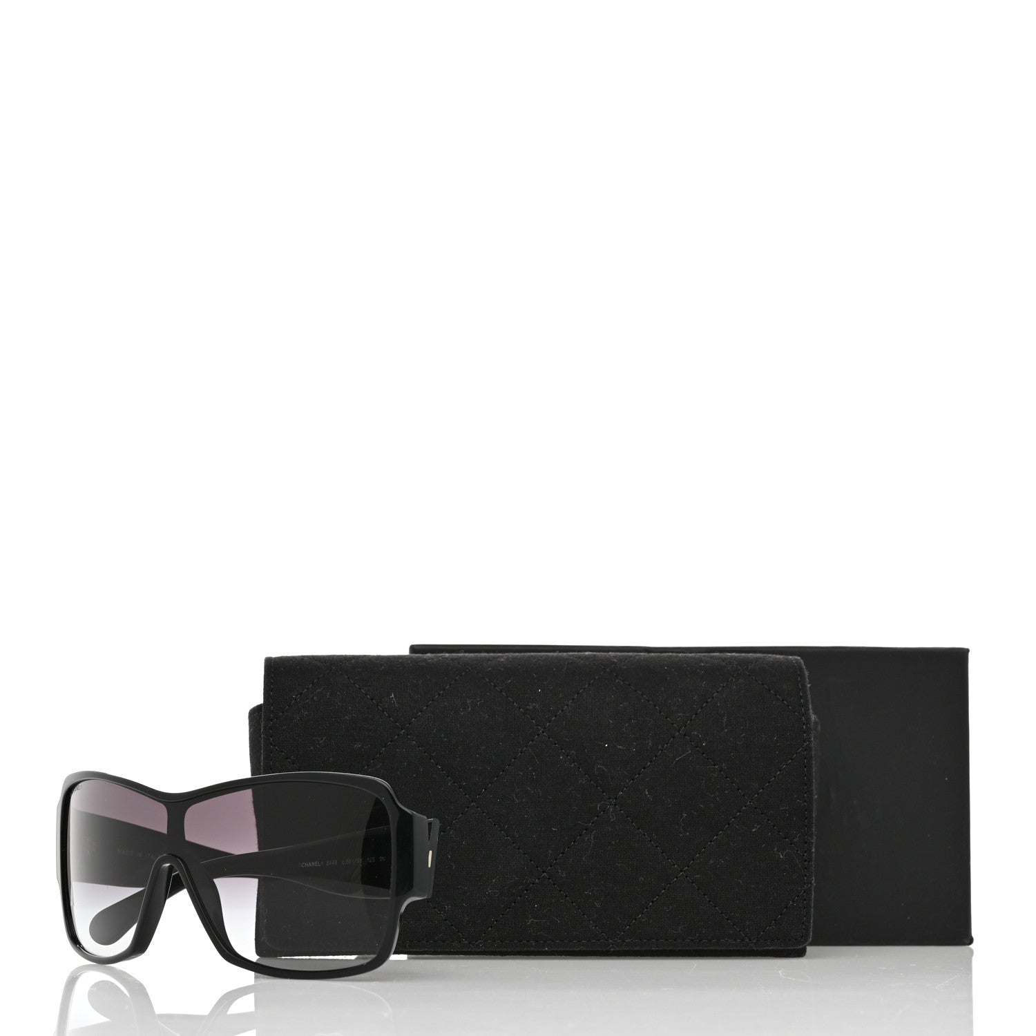Chanel Acetate Shield Sunglasses 5449-A Black 8 of 8