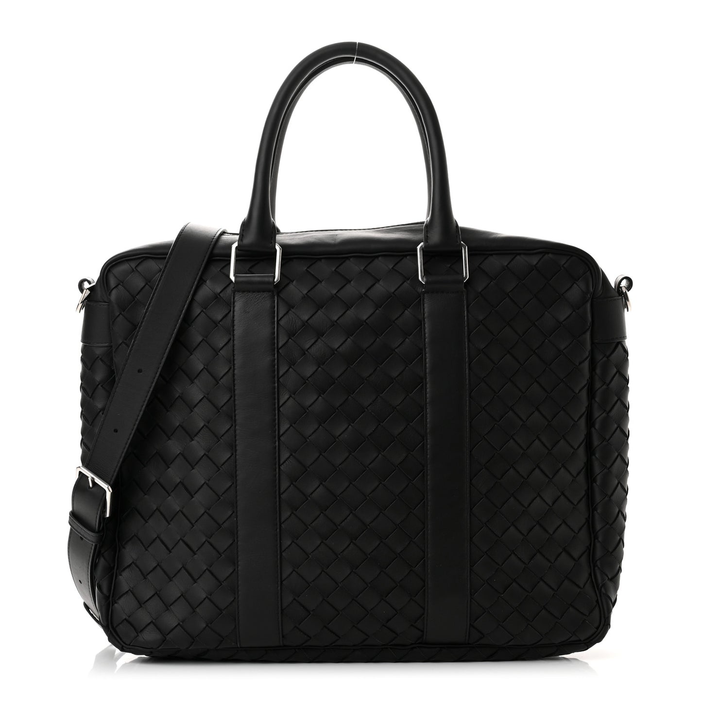 Nappa Intrecciato Large Briefcase Black