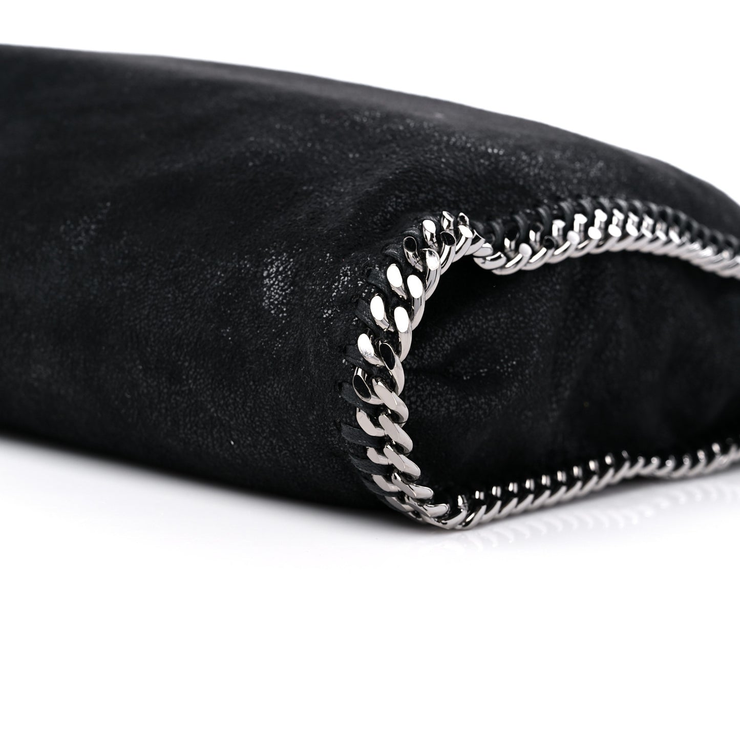 Shaggy Deer Small Falabella Fold Over Tote Black