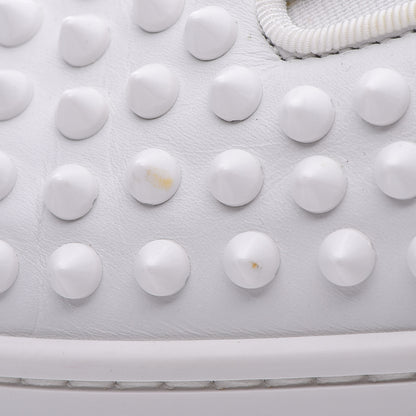 Christian Louboutin Calfskin Spikes Mens Roller Boat Flat 39 White 11 of 14