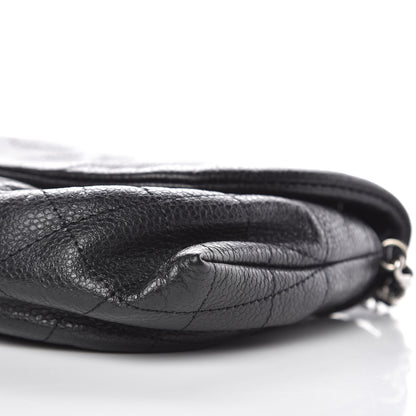 Chanel Caviar Half Moon Wallet On Chain WOC Black 10 of 14