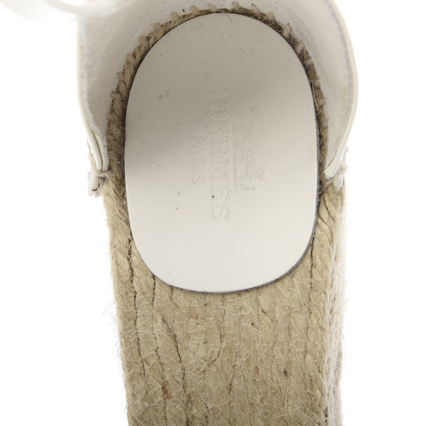Calfskin Tivoli Espadrille Wedge Sandals 38 White