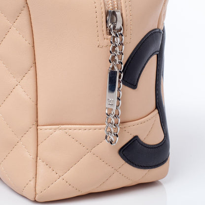Chanel Calfskin Quilted Large Cambon Bowler Beige Black 6 of 11