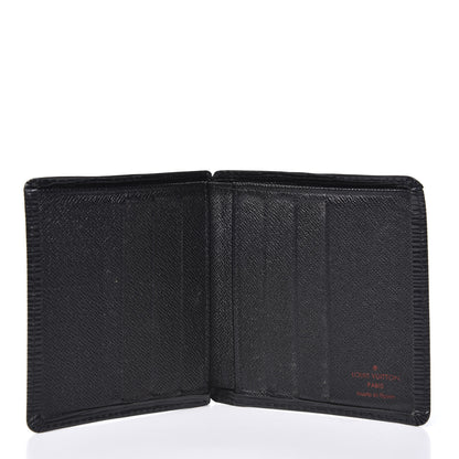 Louis Vuitton Epi 6 Card Billfold Wallet Black 4 of 9