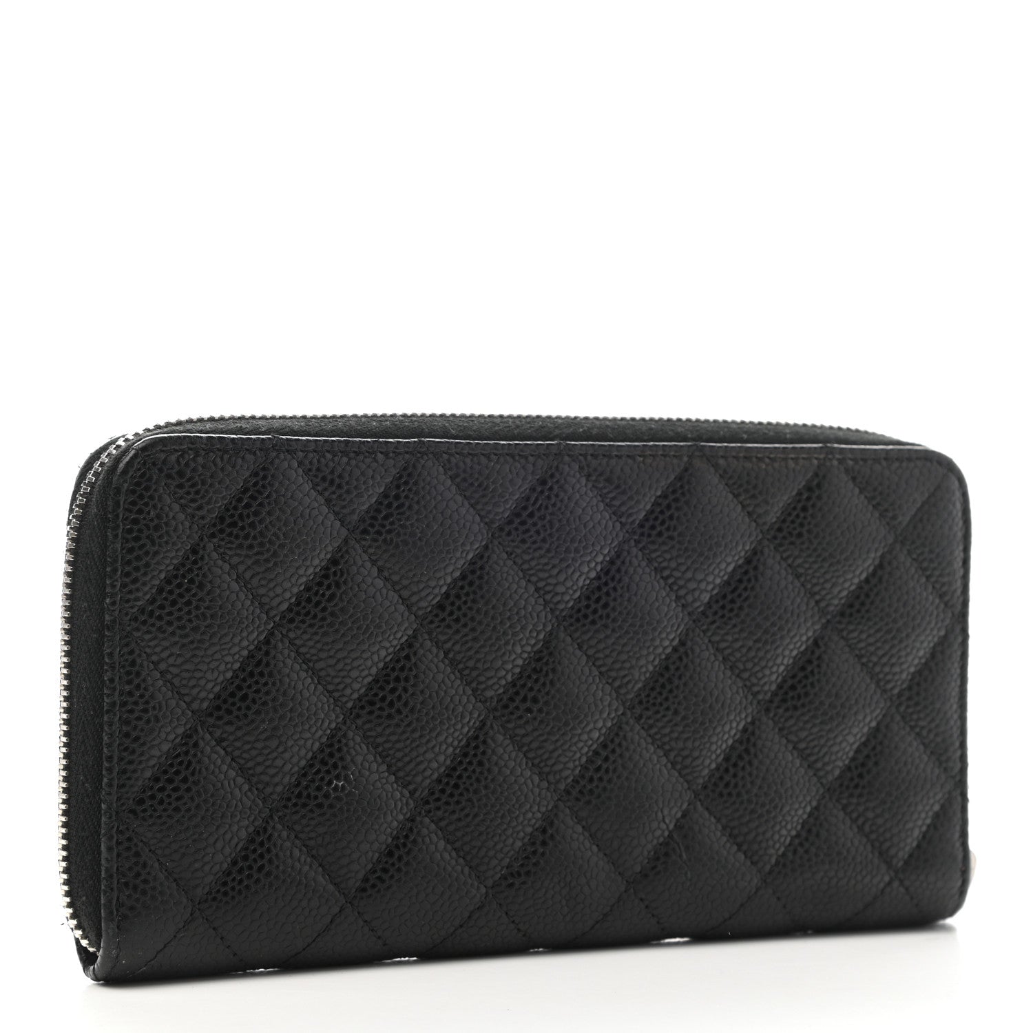 Chanel Caviar Quilted Large Gusset Zip Around Wallet Black 3 of 9