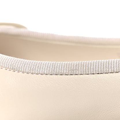 Chanel Lambskin Cap Toe CC Ballerina Flats 35 White Black 11 of 13