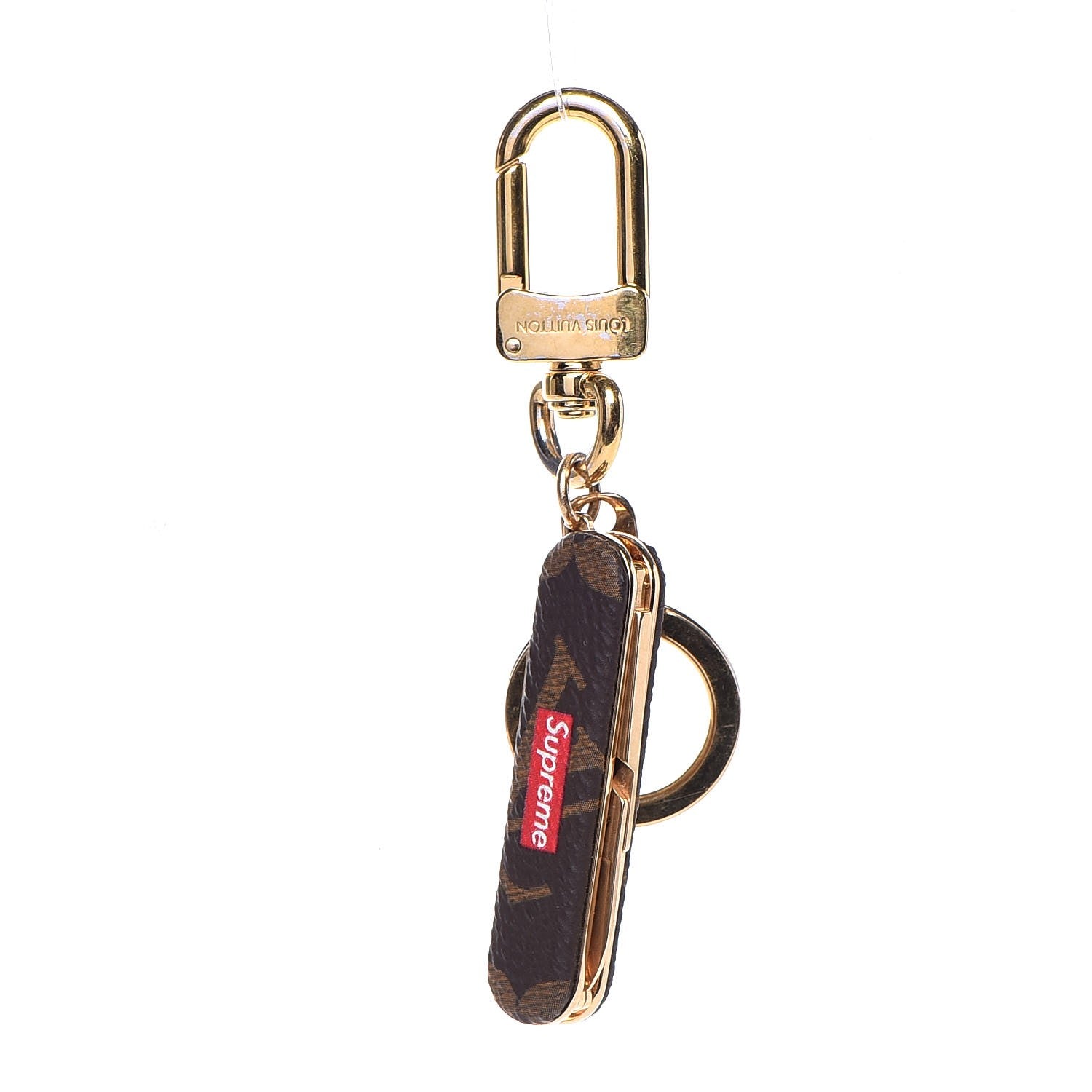 Louis Vuitton X SUPREME Monogram Pocket Knife Bag Charm Key Holder 1 of 4