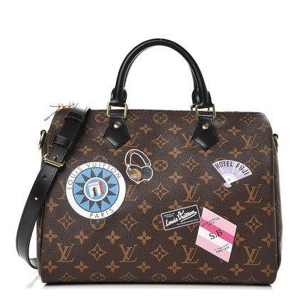 Louis Vuitton Monogram My World Tour Speedy Bandouliere 30 Black 1 of 7