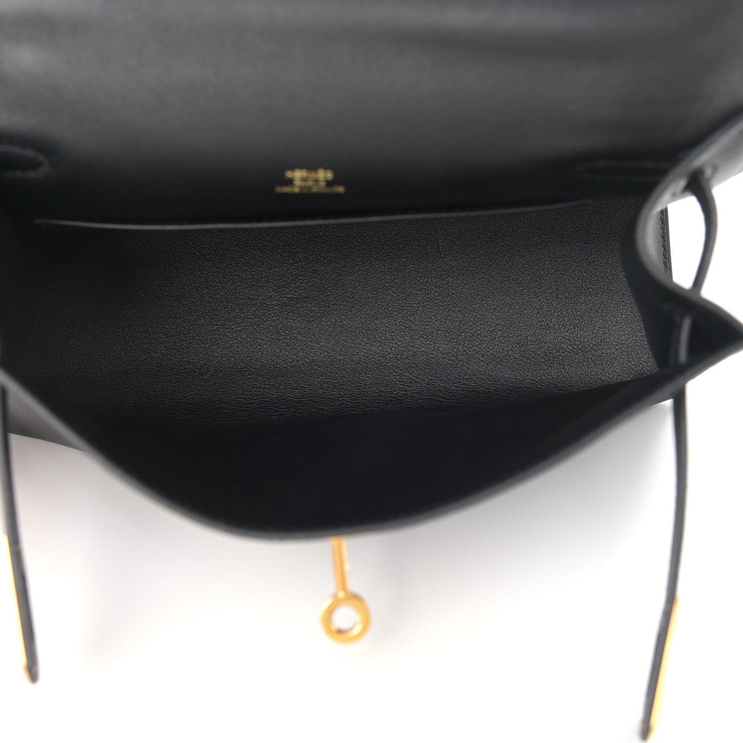Hermes Swift Kelly Pochette Clutch Black 5 of 10