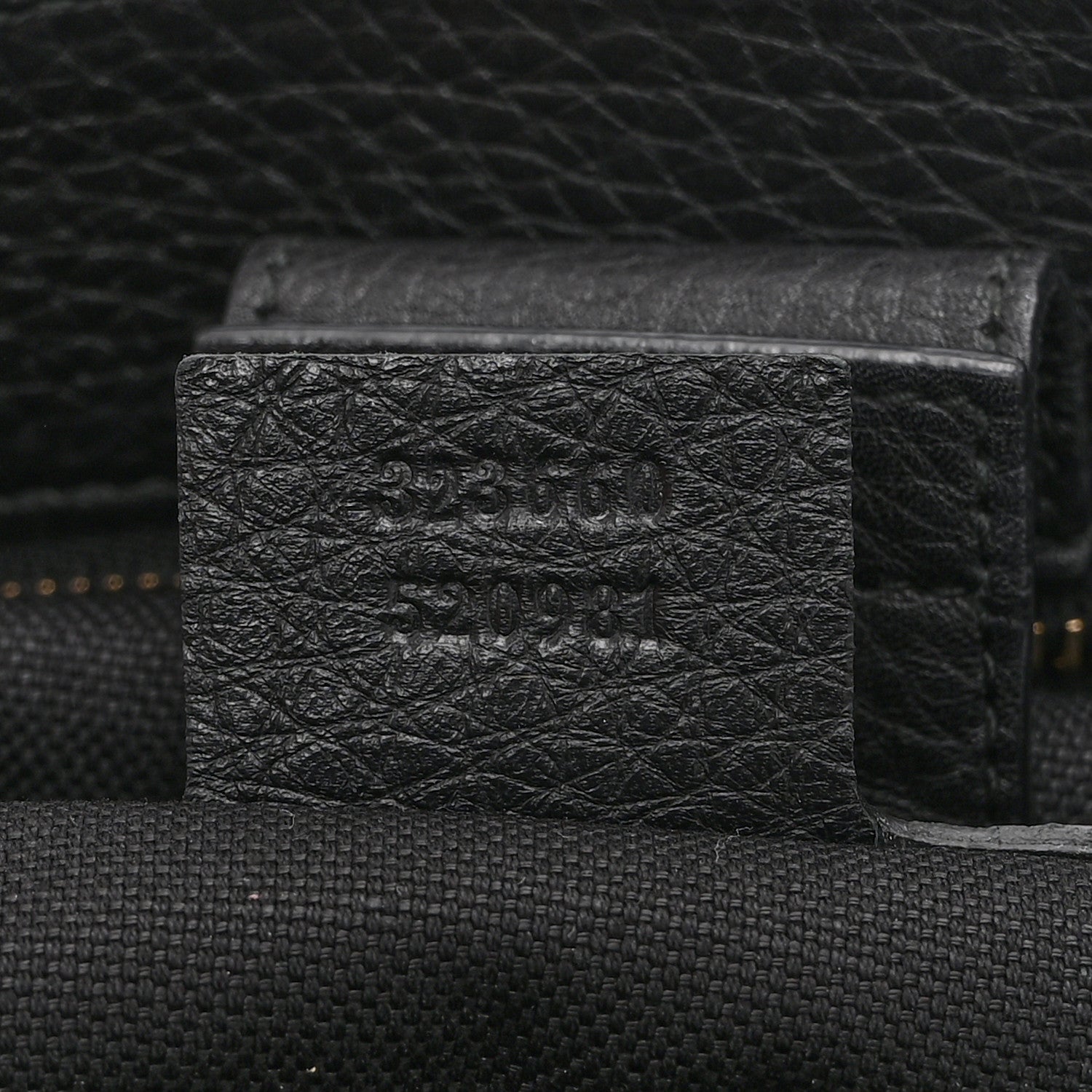 Gucci Pebbled Calfskin Medium Bamboo Shopper Tote Black 9 of 13