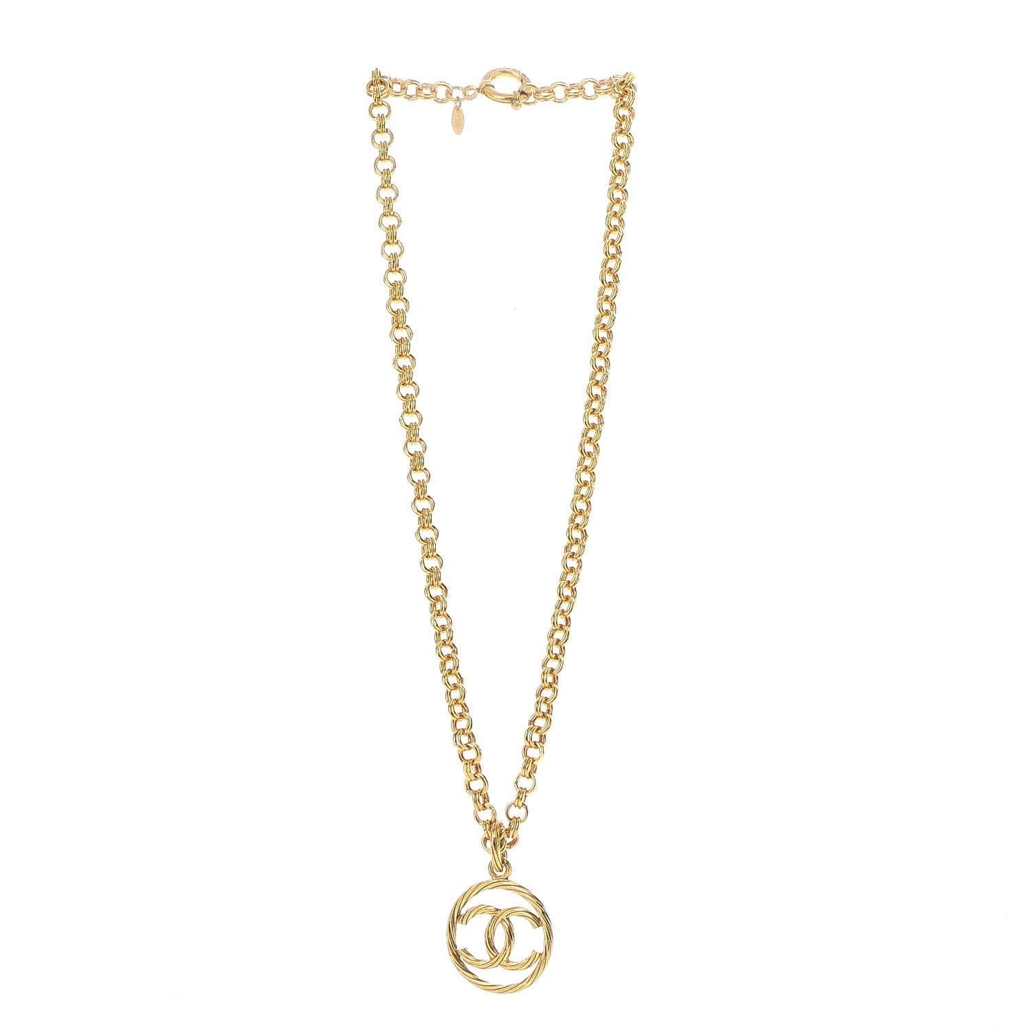Chanel Chain CC Long Necklace Gold 4 of 8