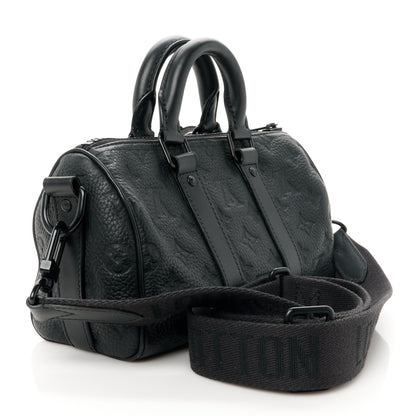 Louis Vuitton Monogram Taurillon Keepall Bandouliere 25 Black 3 of 10