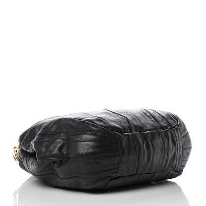 Prada Soft Calfskin Hobo Black 4 of 10