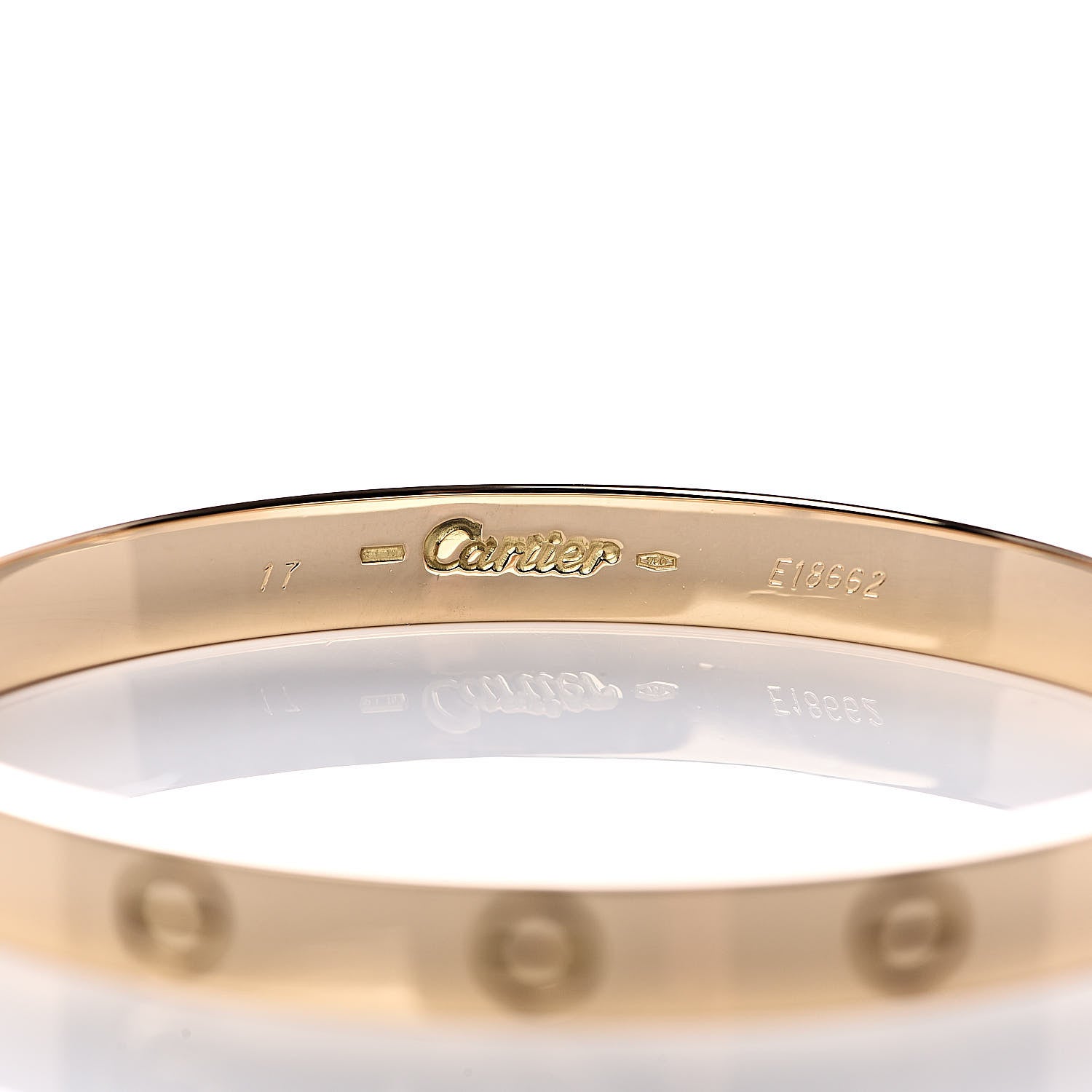 Cartier 18K Yellow Gold LOVE Bracelet 17 4 of 5